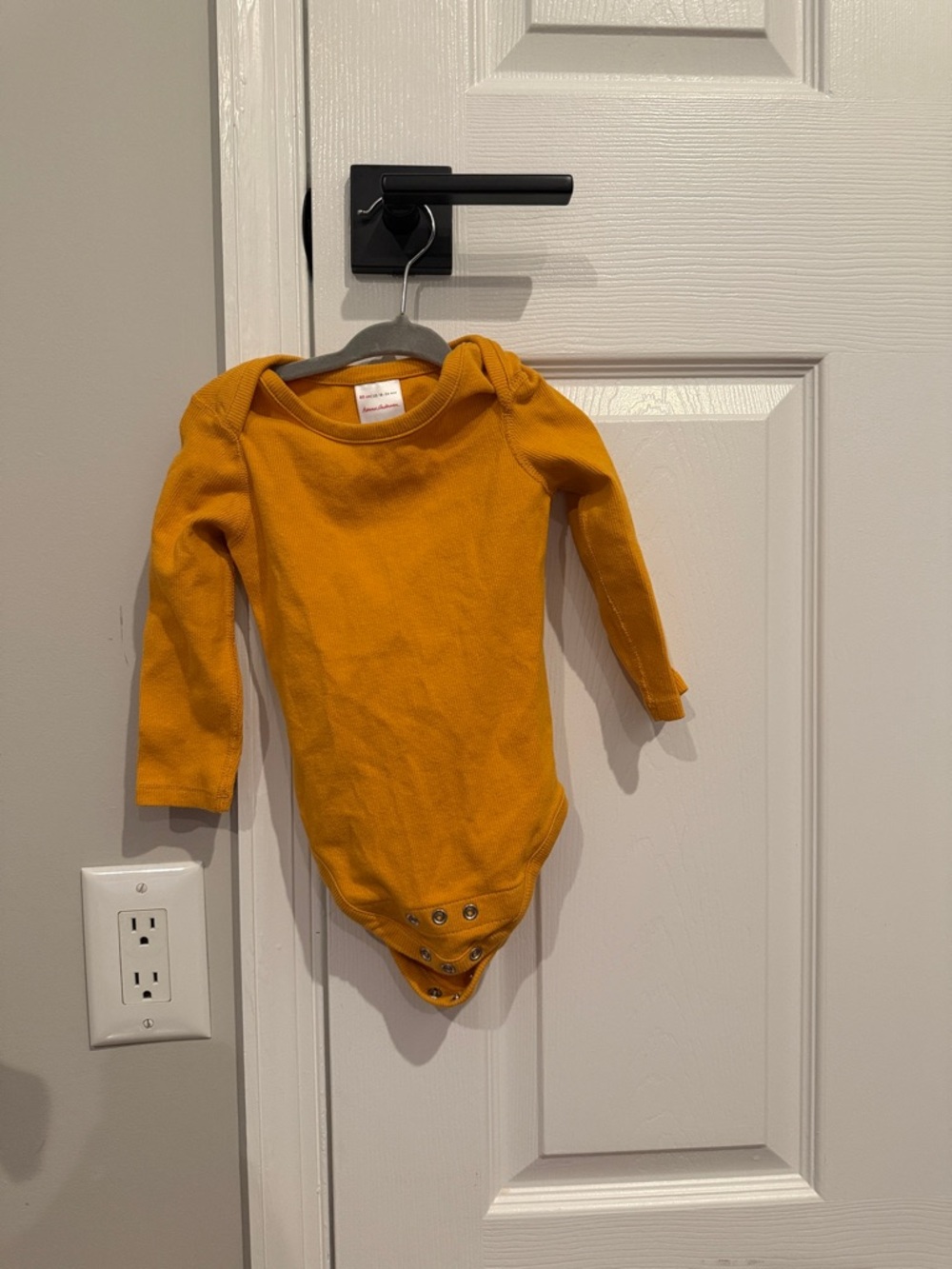 Hanna Andersson Mustard Yellow Long-Sleeve Baby Bodysuit